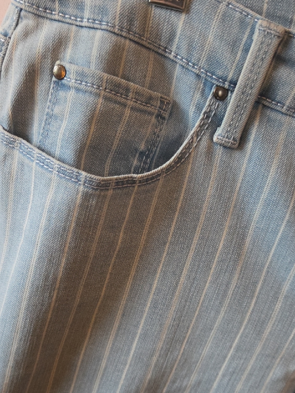 Charter Club Light Blue Pinstripe Jeans